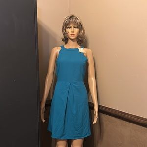 Raga teal mini dress button back small NWT